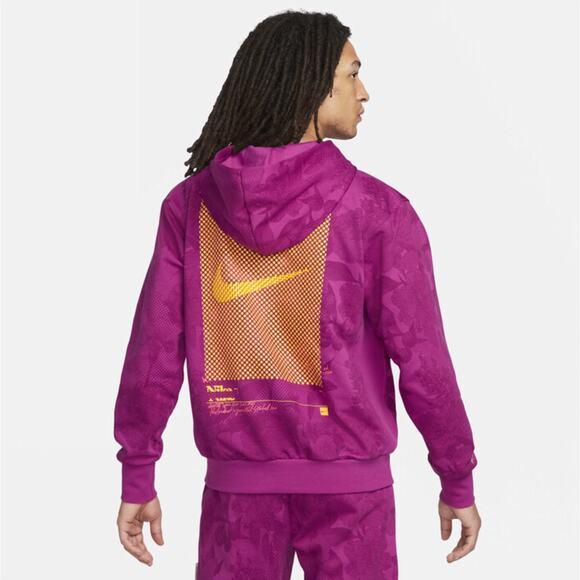 NIKE Dri-FIT Standard Issue Basketball Pullover Hoodie Cactus Flower Purple {72} - Picture 2 of 9